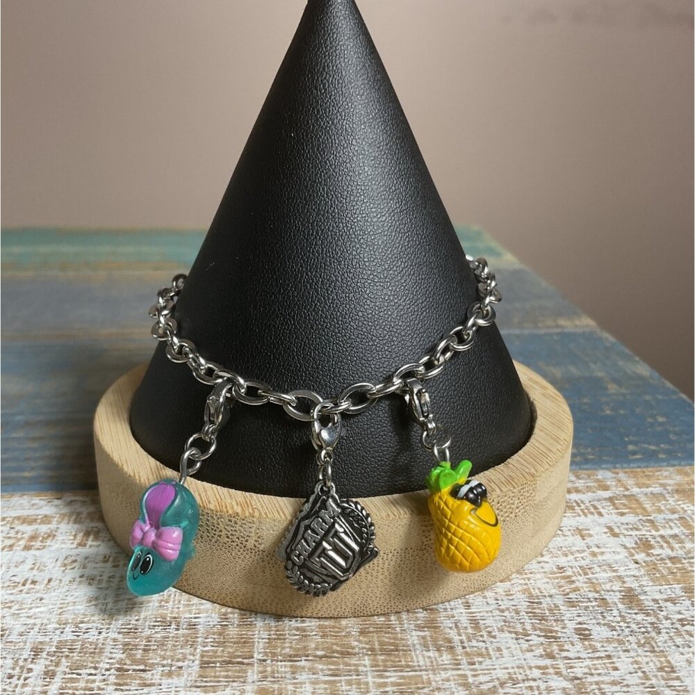 Cepia LLC Silver Charm Bracelet With Tropical Charms & Lobster Clasp